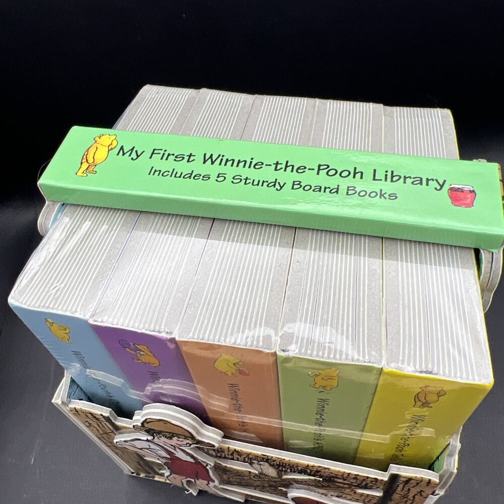 My First Winnie the Pooh Library Box 5 Board Books w/Fence Case NEW SEALED 2007 - Picture 4 of 8